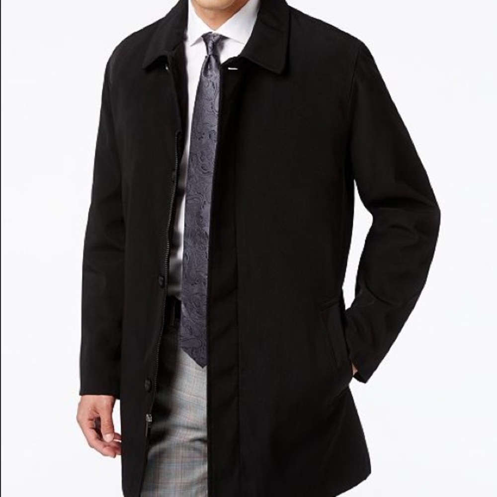 Kenneth Cole Revere Black Coat with Zip out Liner